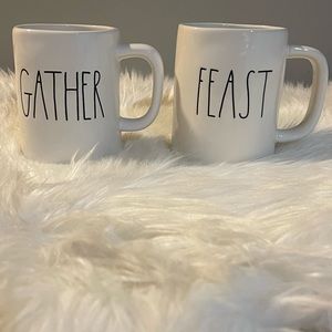 Brand new Rae dunn gather and feast mug set